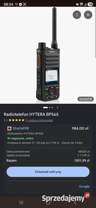 Radiotelefon Hytera BP565 Inowrocław sprzedam