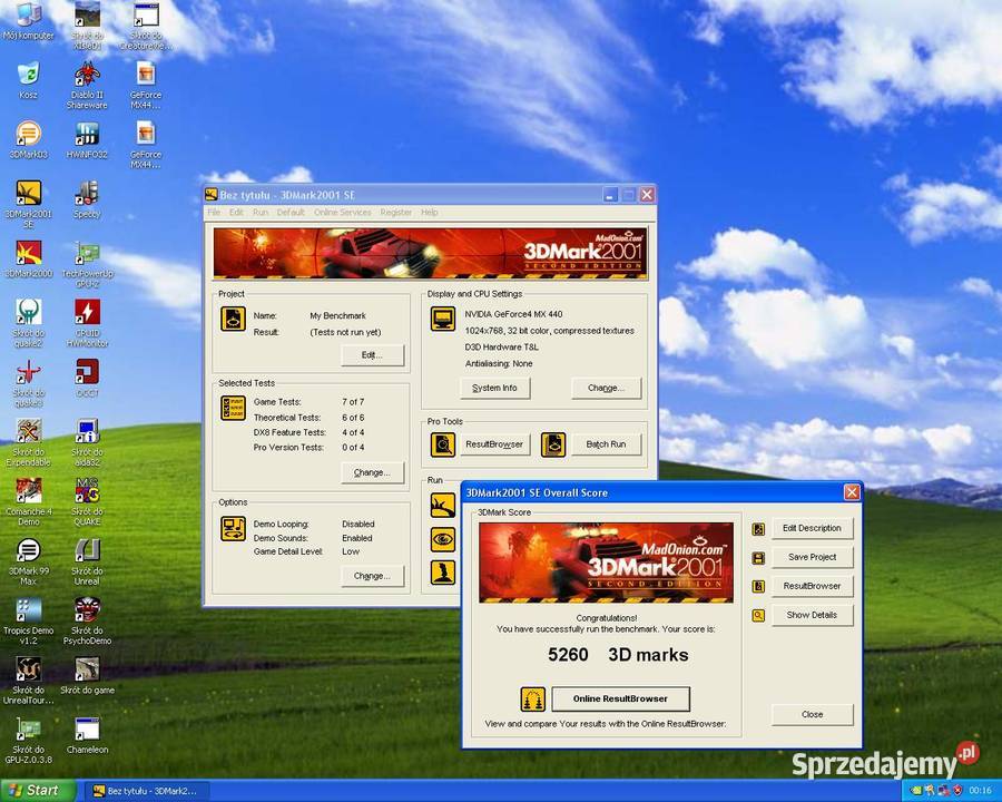 Mercury Geforce MX440SE 64MB 128bit DDR AGPx4 Cielądz sprzedam