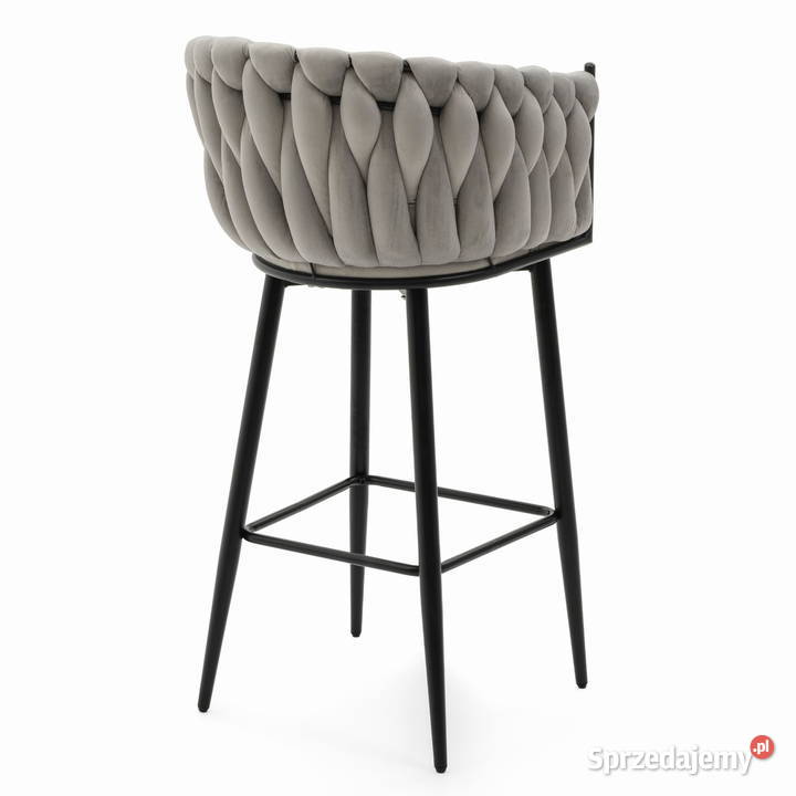 Jasnoszary Hoker Tapicerowany Latina Wysyłka 24H Krzesła Tarchały Małe