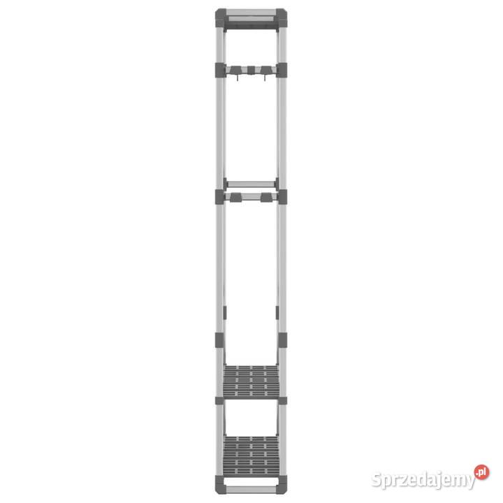 Wieszak na ubrania z 3 półkami srebrny 59x29x192 Pozostałe Warszawa