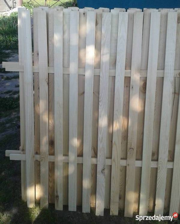Drewniany Prosty Płot sztachetowy drewno Trzemiętowo sprzedam