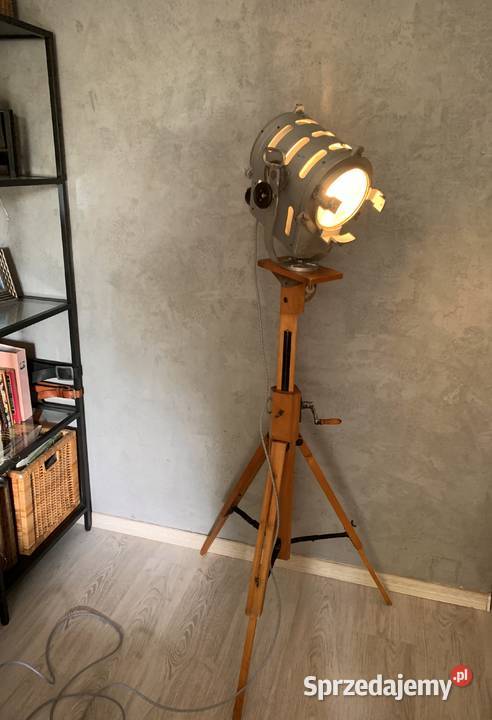 Lampa loft Vintage filmowo teatralna PRL lata Poznań