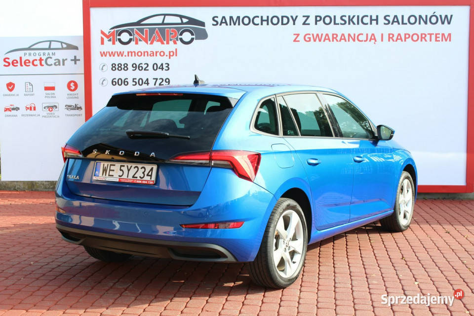 koda Scala STYLE Kolor Race Blue Salon Polska komputer pokładowy
