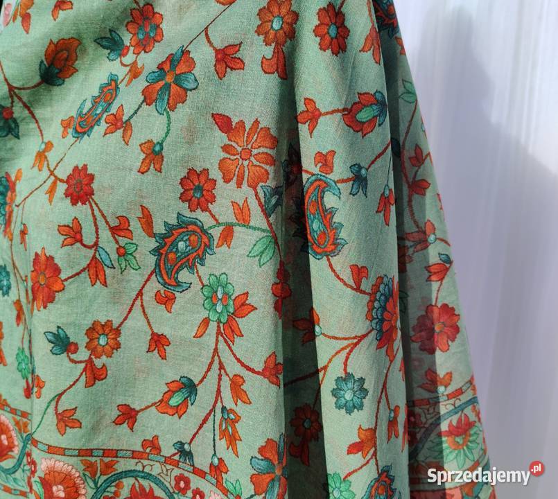 Duża chusta indyjska dupatta szal bawełna Szczecin