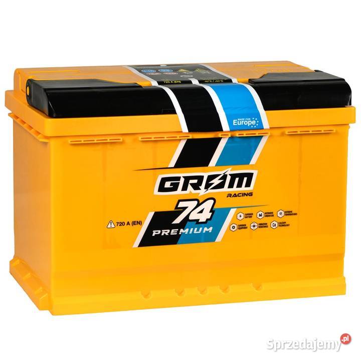 NOWY Akumulator Grom Racing 74Ah 720A EN PRAWY Konin