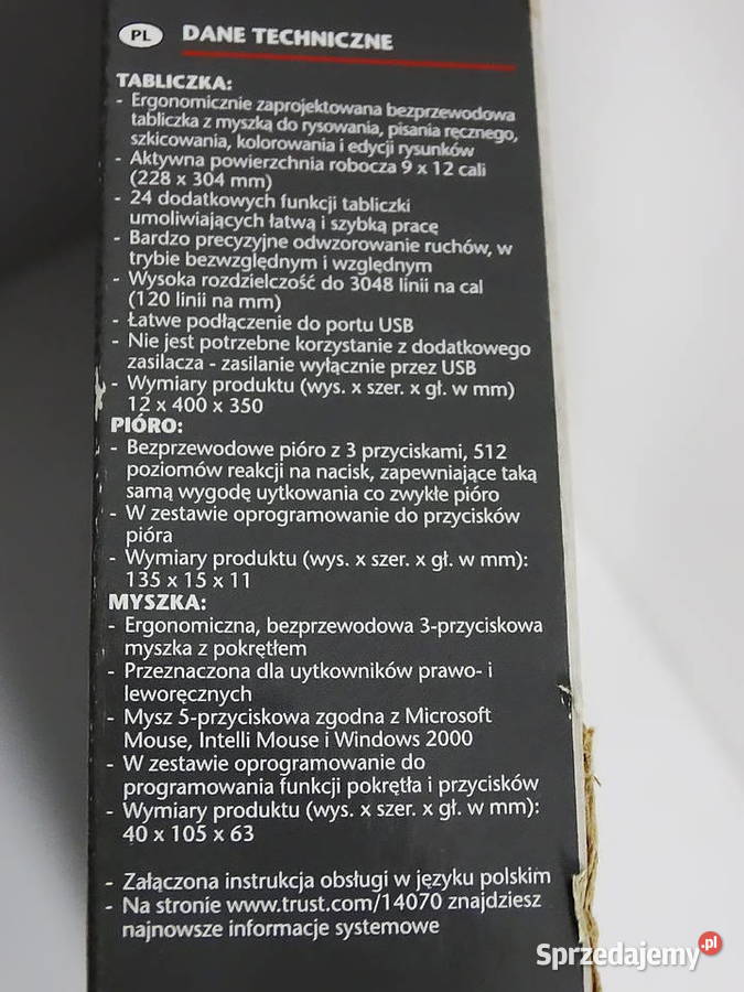 Wireless Scroll Tablet TB4200 tablet graficzny Tablety i palmtopy