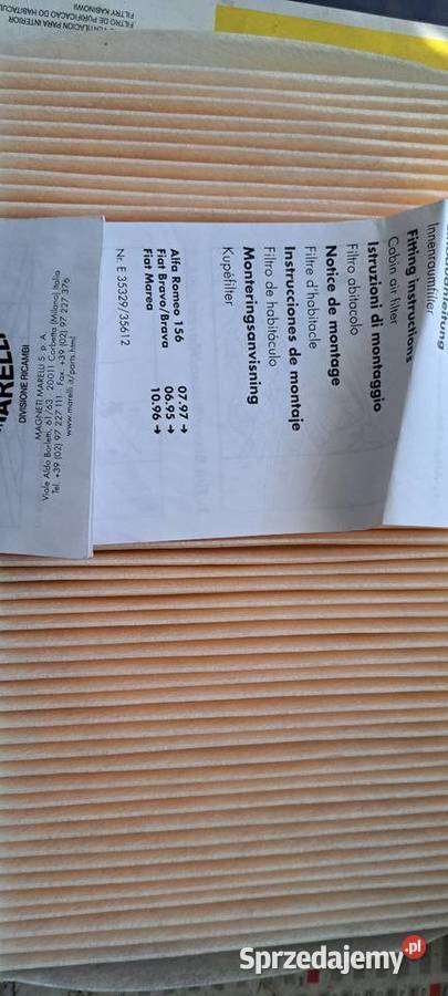 Nowy filtr kabinowy Magneti Morelli BCF 121 Suwałki