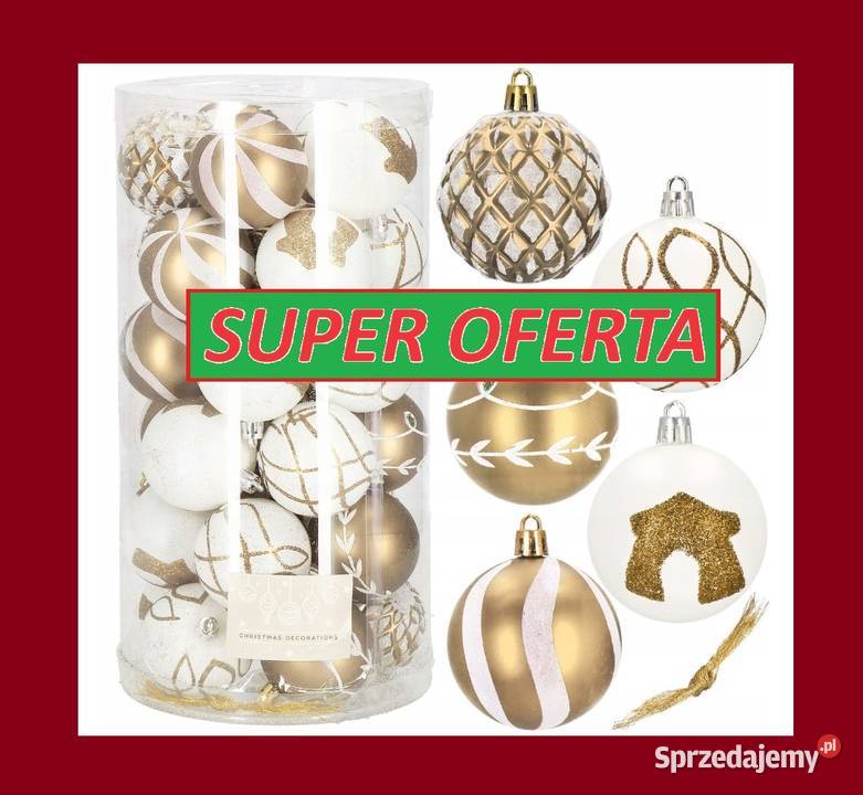 BOMBKI CHOINKOWE nietłukące 30 WZORY PREMIUM Szczecin