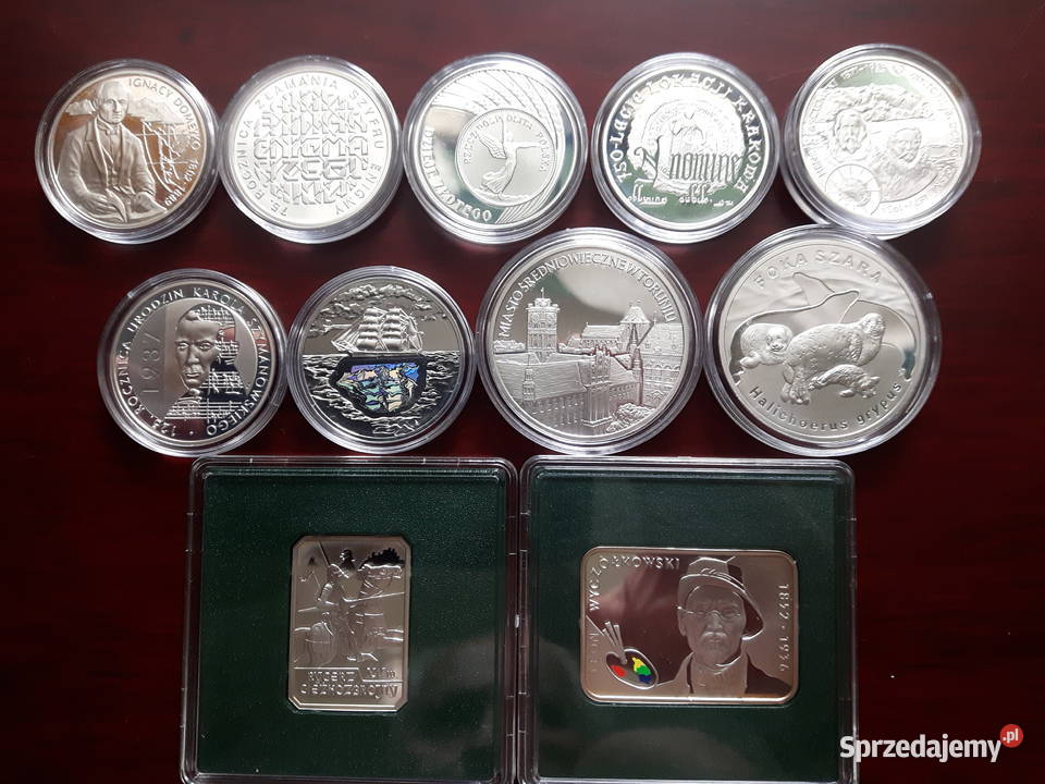 Monety srebrne kolekcjonerskie / kompletny rocznik 2007 NBP
