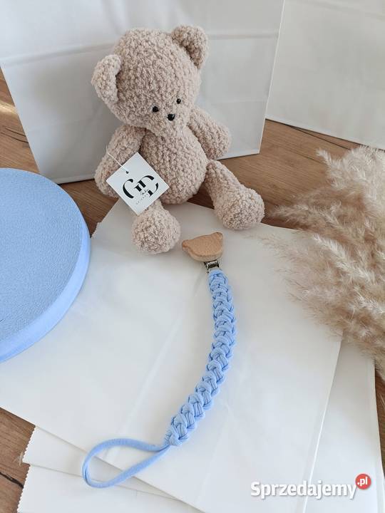 Zestaw handmade miś zawieszka do smoczka mazowieckie Warszawa