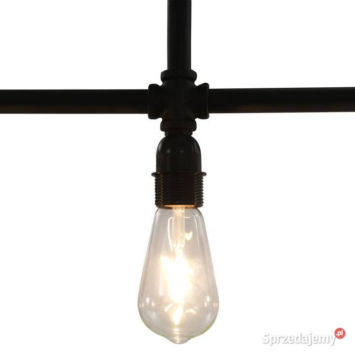 vidaXL Lampa sufitowa czarna 3 żarówki