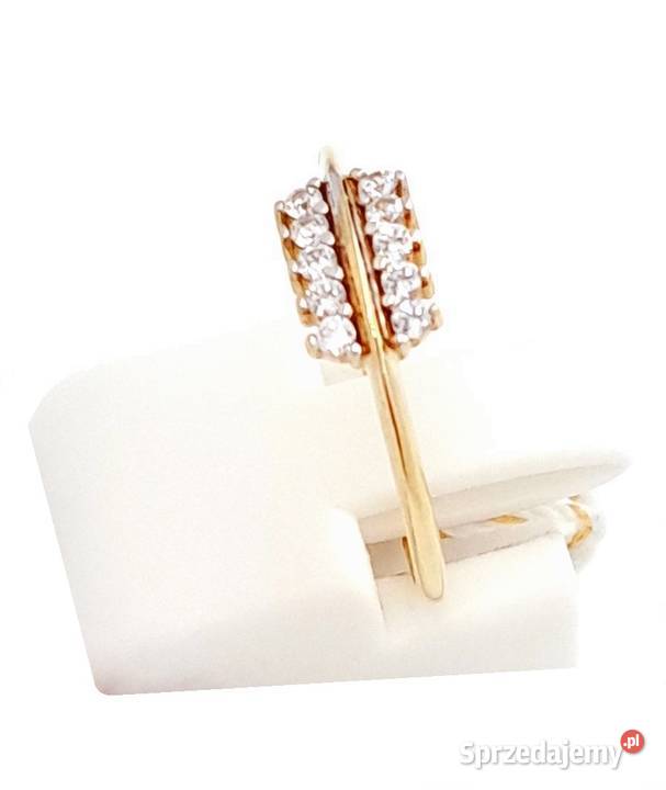 Pierścionek r12 Złoty pr333 Modern z kamieniami