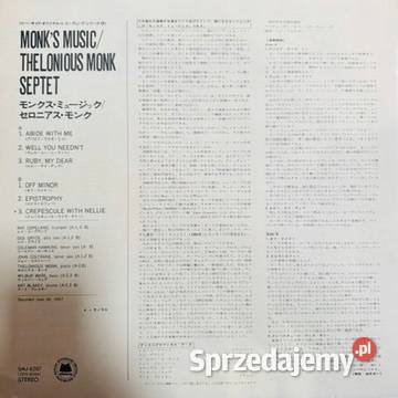 Thelonious Monk Monks Music EXEX Japan Obi LP małopolskie Kraków