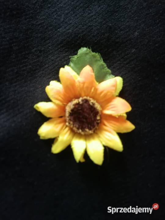 Zapinka do włosów złotoczerwona kokarda z Łódź