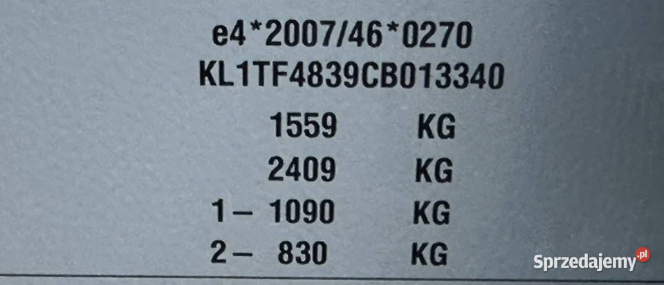 Chevrolet Aveo Benzyna Zarejestrowany VAT marża Motoryzacja Elbląg sprzedam