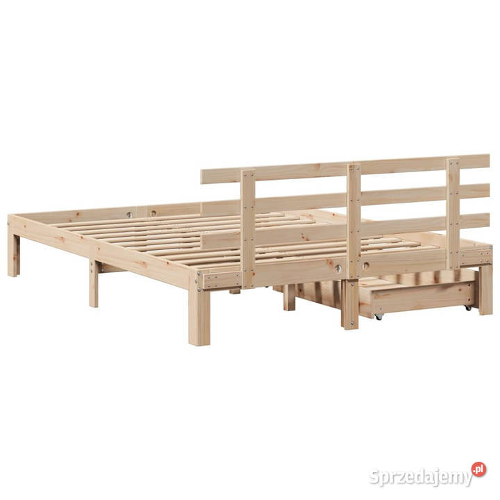 Rama łóżka z szufladami sosnowa 120x200 Łóżka Warszawa