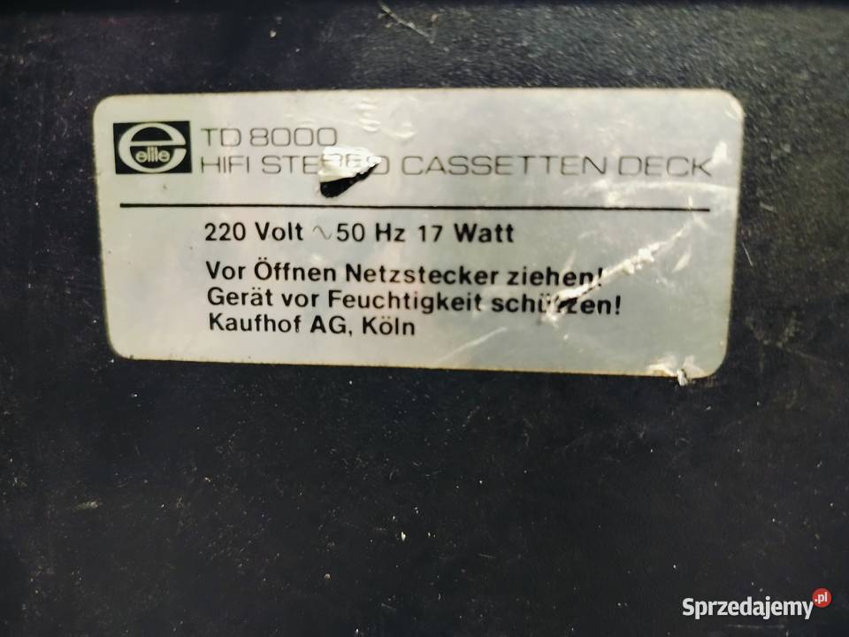 Amplituner Elitte RC 8000 plus Deck TD 8000 Mińsk Mazowiecki sprzedam
