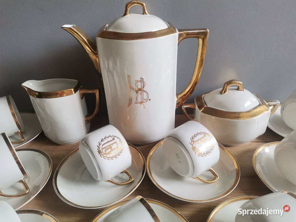 Stary przedwojenny serwis kawowy porcelana Katowice