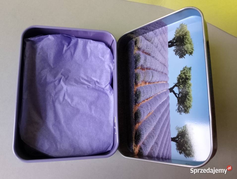 Metalowe pudełko na zawiasach z motywem pola Pozostałe wielkopolskie Oborniki