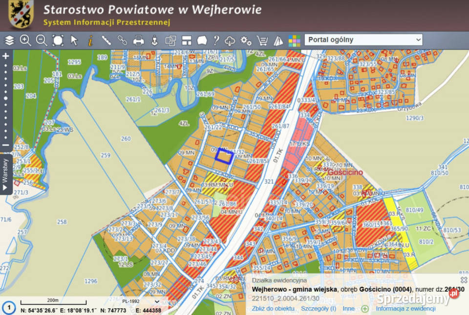 Grunt 1532m2 Gościcino sprzedam