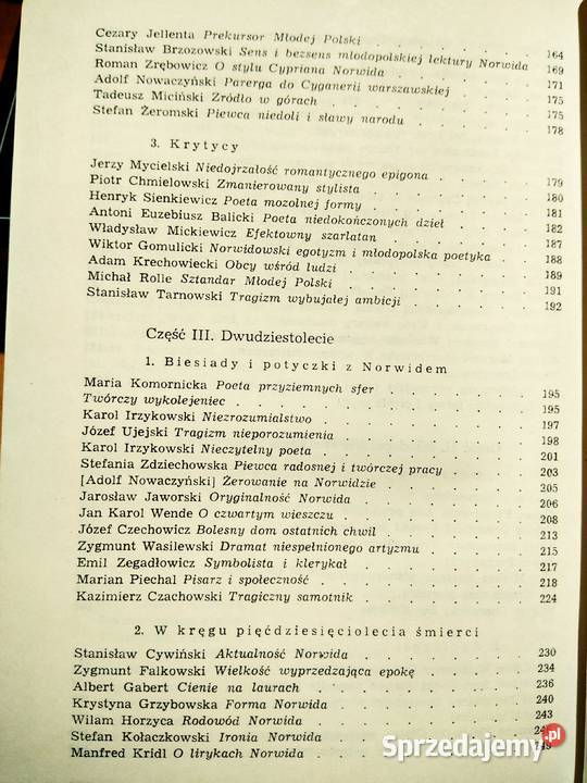 Norwid utwory książki polonistyka antykwariaty mazowieckie Warszawa