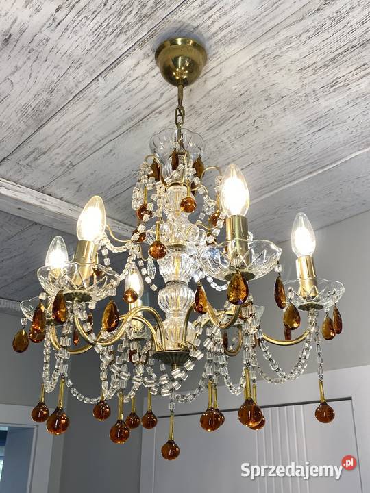 Francuski kryształowy Żyrandol 24 6ram Antyk Warszawa sprzedam
