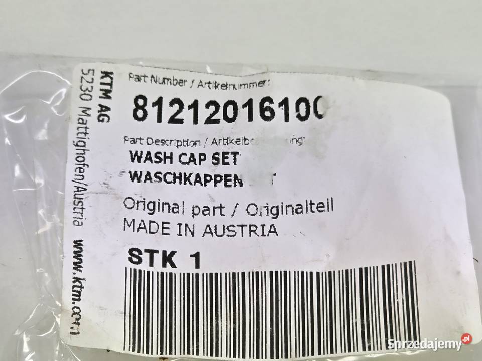 Zaslepka Zatyczka Uszczelka Gumka Husqvarna Te Zestawy naprawcze sprzedam