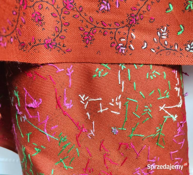 Duży szal orientalny indyjski haftowany haft Szczecin sprzedam