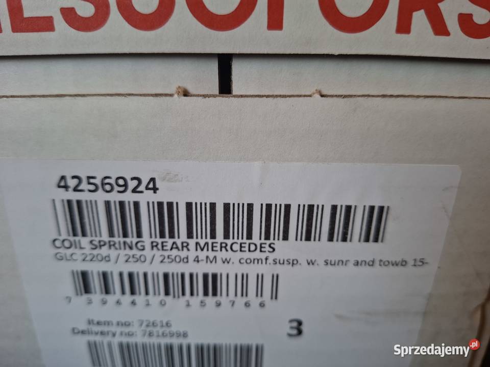 sprężyny tył GLC220D 250250D 4M 4256924 400 Rybnik
