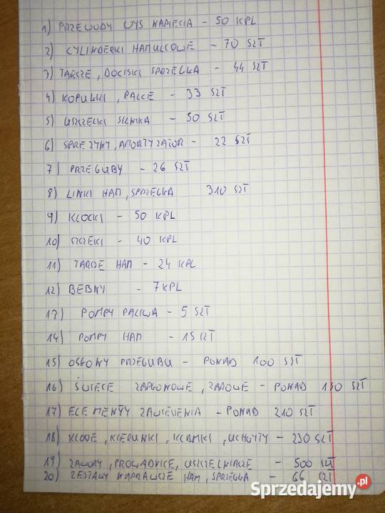 Likwidacja magazynu części samochody osobowe Cieszyn