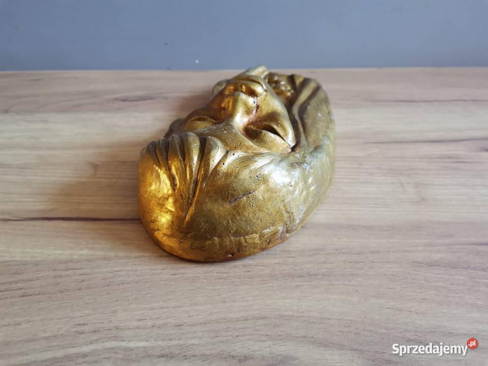 Stara metalowa maska PRL 1960 Katowice