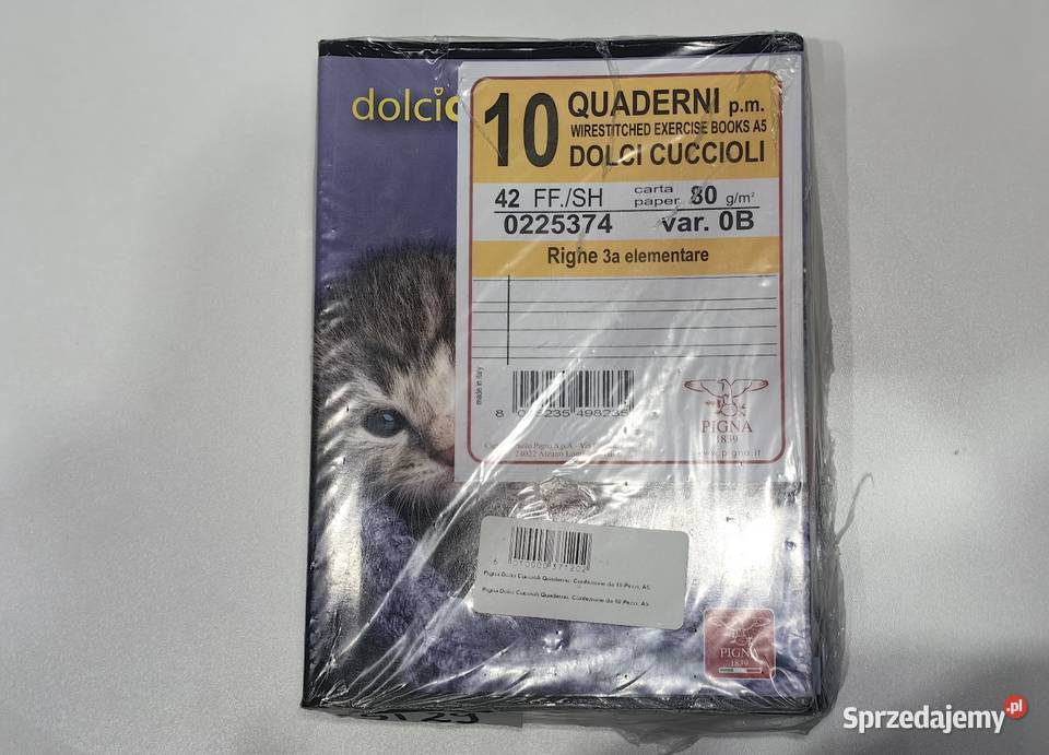 Zeszyty Pigna Dolci Cuccioli Quaderno Confezone Inczew