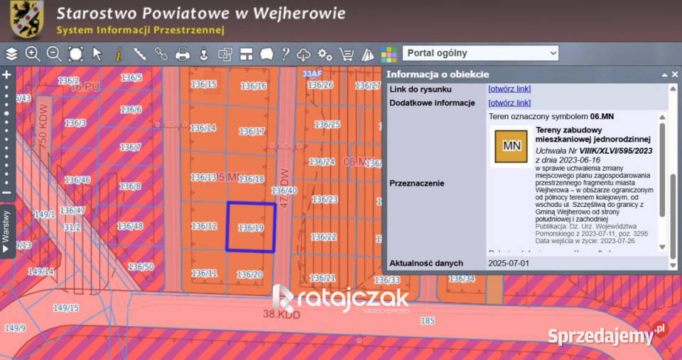 Działka 770m2 Wejherowo Wejherowska
