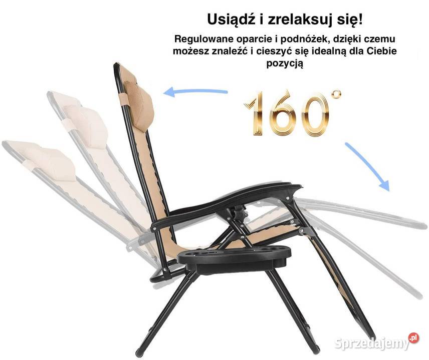 ZESTAW 2 LEŻAKISTOLIK meble ogrodowe turystyczne Meble ogrodowe Września