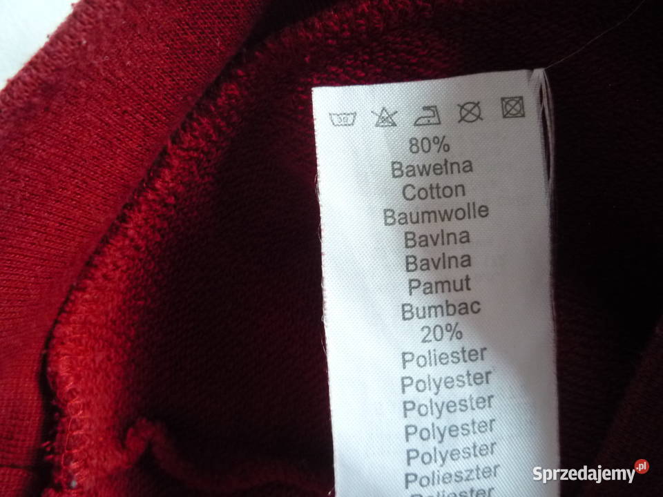 51015 122128 Bordowa bluza chłopięca Rozmiar 122