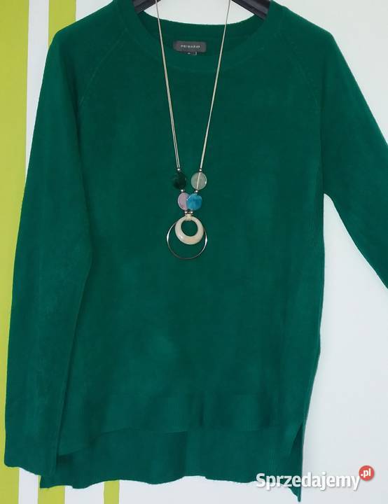 M Zielony lekki sweterek z dłuższym tyłem Moda i Styl Gliwice