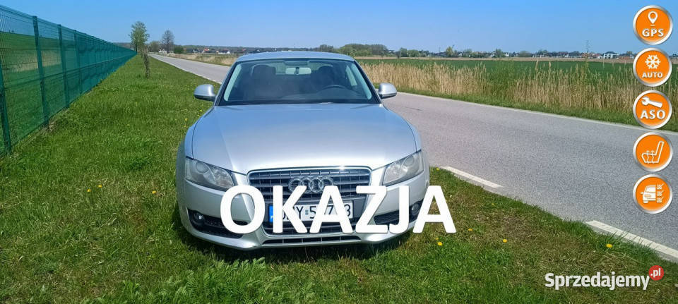 Audi A5 Coupe 2009r 20 BENZYNA ALUSY SKÓRY elektrochrom. lusterka boczne opolskie Nysa