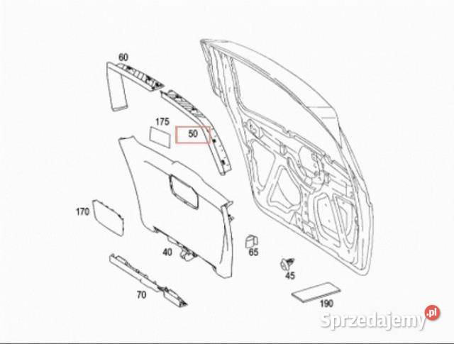 OSŁONA KLAPY LEWY TYŁ MERCEDES W169 ORYGINAŁ sprzedam