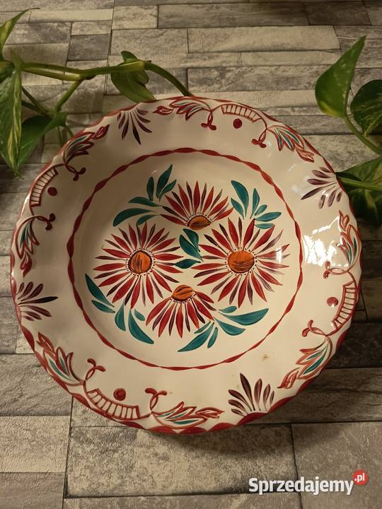 Ręcznie Malowana Patera Talerz Dekoracyjny Styl