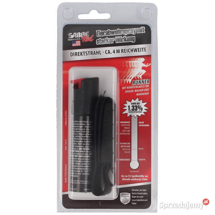 Gaz pieprzowy aktywnych Sabre Red Jogger 198ml mazowieckie Maciejowice