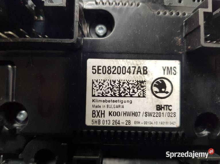 PANEL KLIMATYZACJI SKODA OCTAVIA III 5E0820047AB Lipno