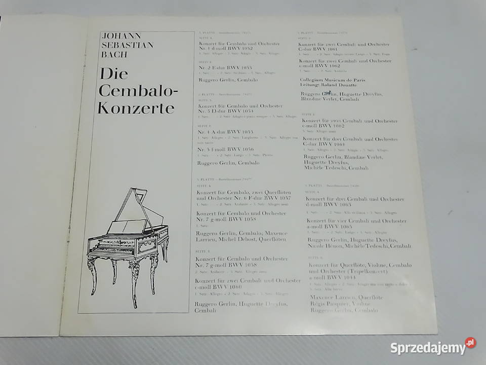 Johann Sebastian Bach Die Cembalo Konzerte Box 5 płyta winylowa Płyty i kasety