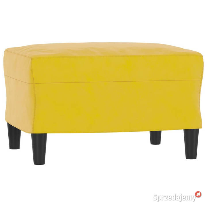 3osobowa sofa z podnóżkiem żółta 180 aksamit Warszawa