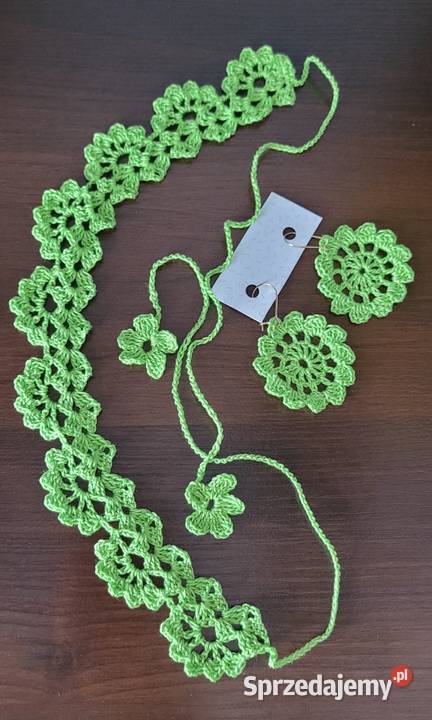 Zestaw choker i kolczyki szydełkowe