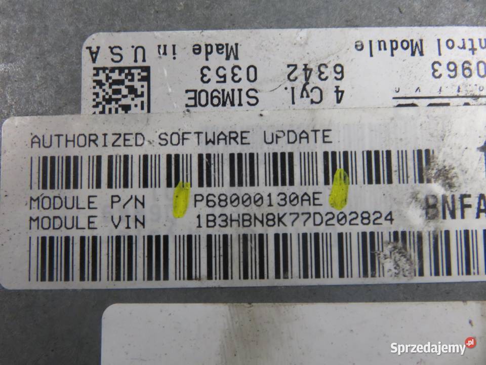 STEROWNIK DODGE CALIBER 24 DUAL VVT ED3 osobowe