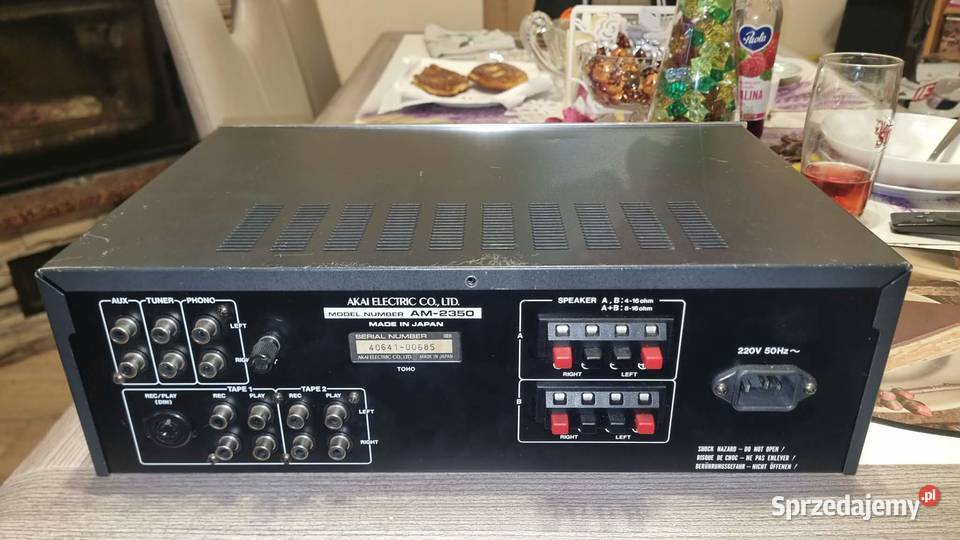 Wzmacniacz Akai AM2350 2x35Watt wychyły Made in Elektronika łódzkie Warta