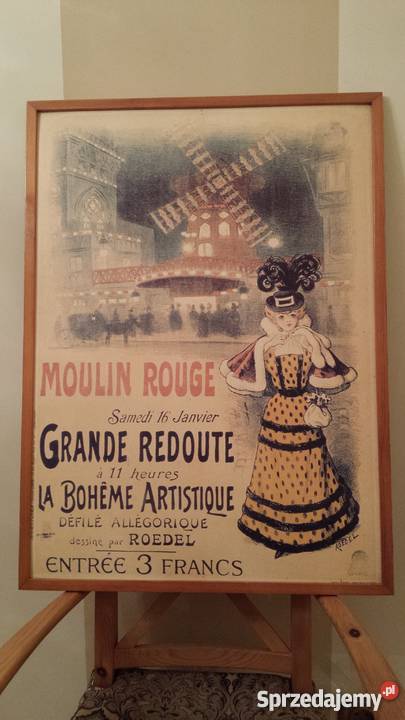 Plakat w stylu vintage Moulin Rouge Grande Warszawa