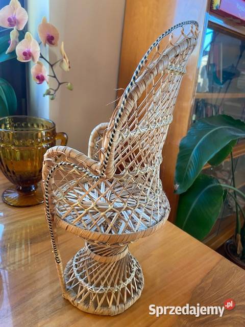 Pleciony fotel kwietnik w stylu Peacock Kwietniki Legnica