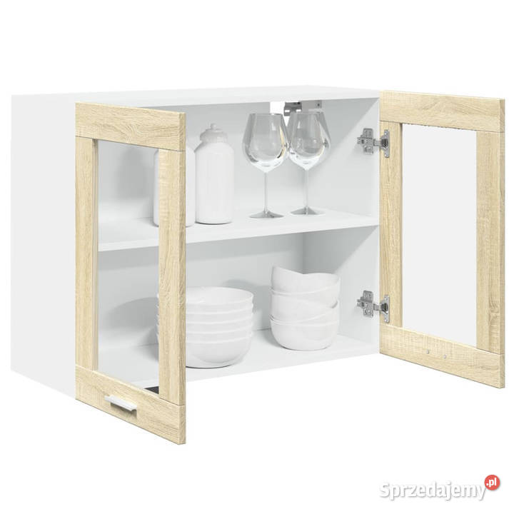 Szafka wisząca z szybą kolor dąb sonoma 80x31x60 Warszawa