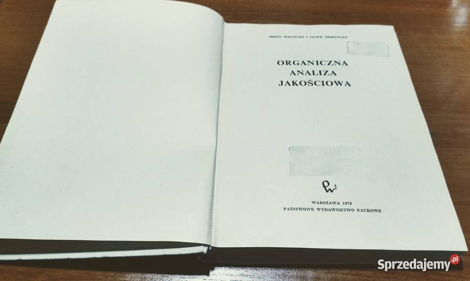 Organiczna analiza jakościowa Jerzy Woliński i pomorskie Gdańsk